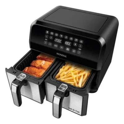 Fritadeira Air Fryer Dual Duplo Cesto 8l Afd-01-bi 127v60hz Preto
