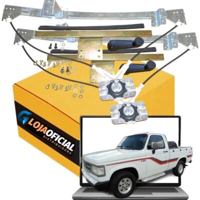 Par Máquina Vidro GM D-20 D-40 D-12000 D-11000 - Suporte + Manivela